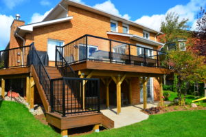 Johnston's Greenhouse Landscaping builds custom decks like this two story one