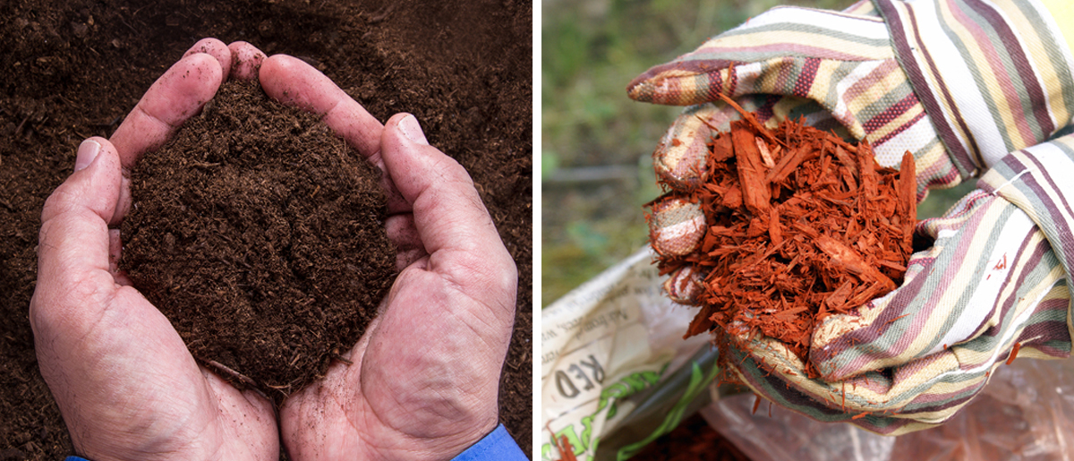 bagged mulches & topsoils